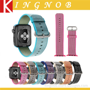 Newest Woven Nylon Replacement 38mm 42mm Canvas Watch Strap For Apple Watch Band